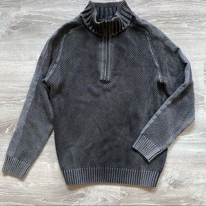 *Carbon 2 Cobalt Men’s Quarter Zip Cotton Sweater